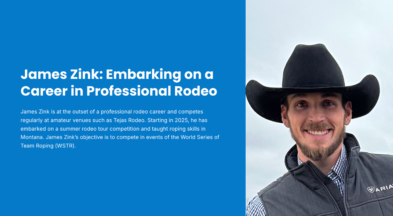 James Zink: From Ranch Roots to Rodeo Arena